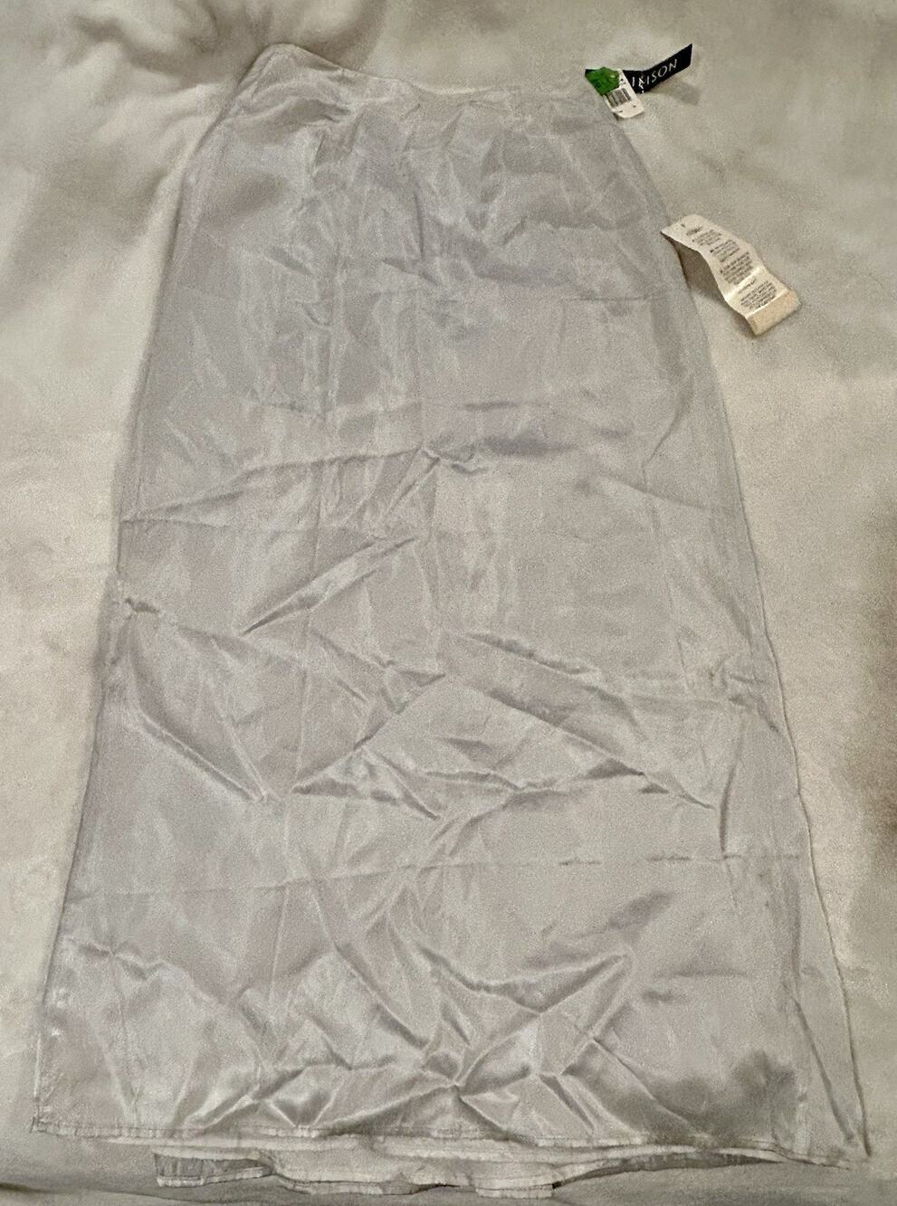 Crimson by Lawrence Kazar Women’s Silver Maxi Skirt – Size 10 – New With Tags